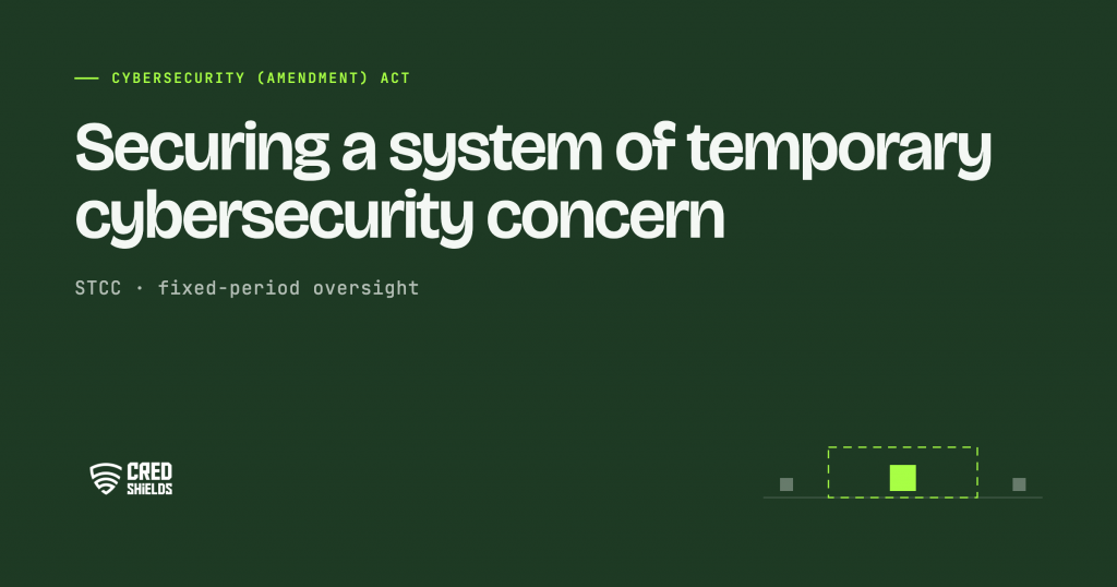 System of Temporary Cybersecurity Concern